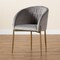 Baxton Studio Ballard Glam and Luxe Grey Velvet Upholstered and Gold Finished Metal Dining Chair 192-11777-ZORO - alternate 9